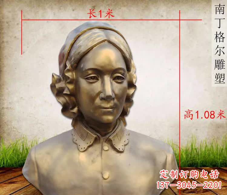 大同精雕细琢,南丁格尔胸像铜雕塑
