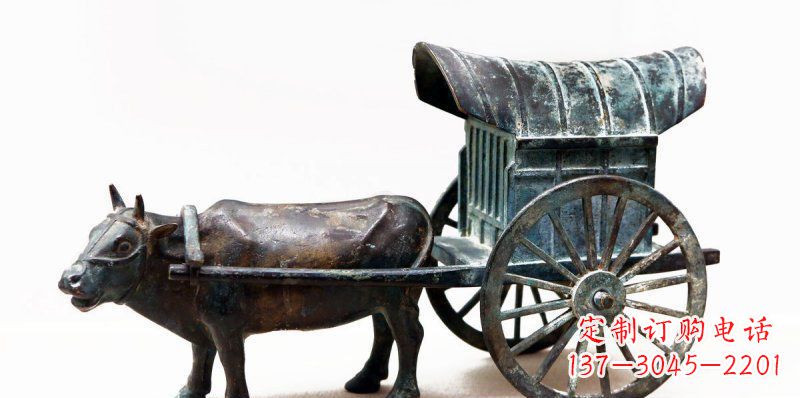 大同牛车景观铜雕