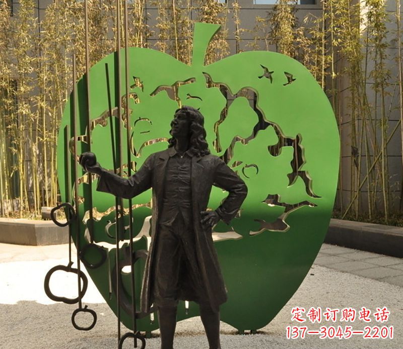 大同牛顿公园铜雕,艺术品升华人物形象