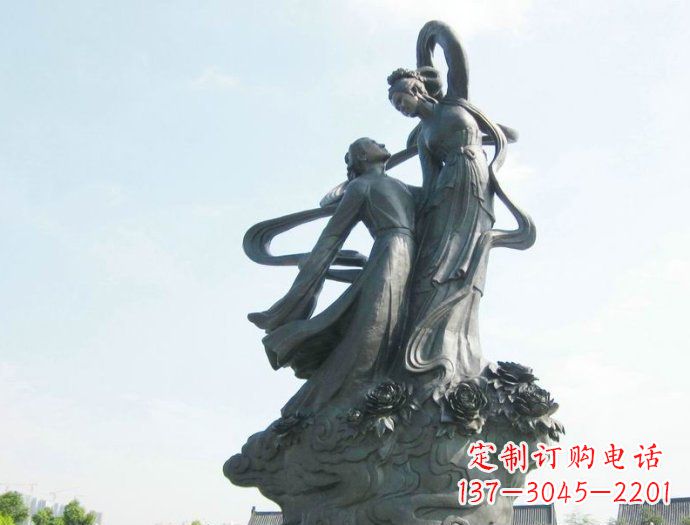 大同铸就爱情经典,中领雕塑定制牛郎织女广场雕塑