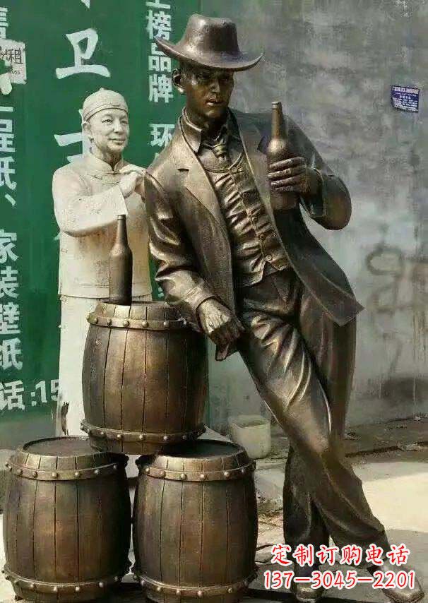 大同精美高雅的牛仔铜雕