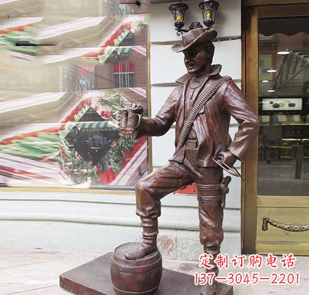 大同别具特色的牛仔铜雕