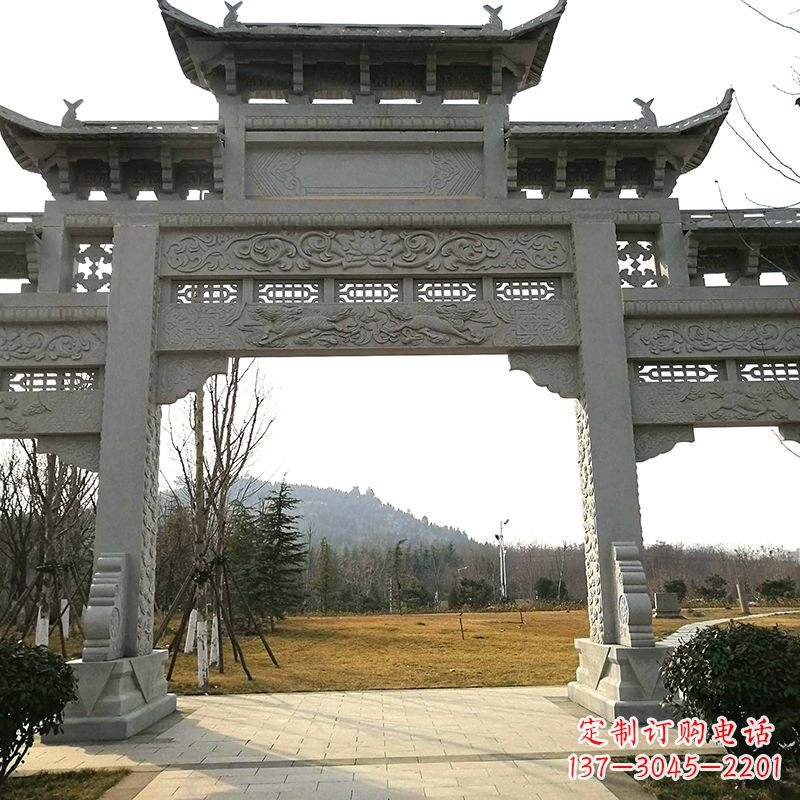大同中领雕塑:精致石牌坊雕塑