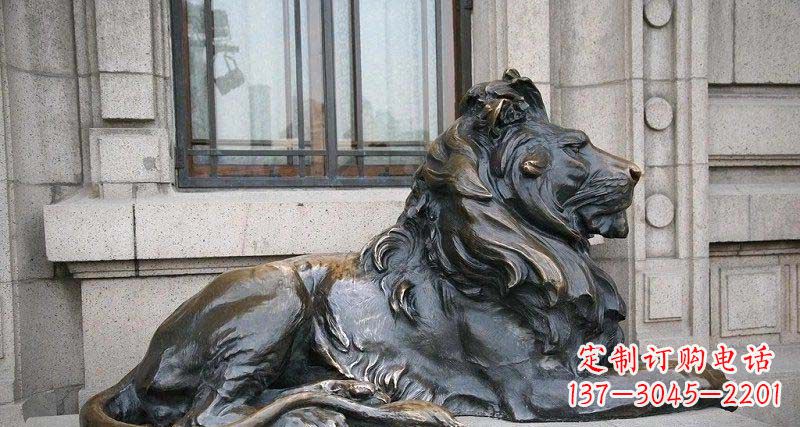 大同心动不如行动,西洋狮子铜雕真实还原精美