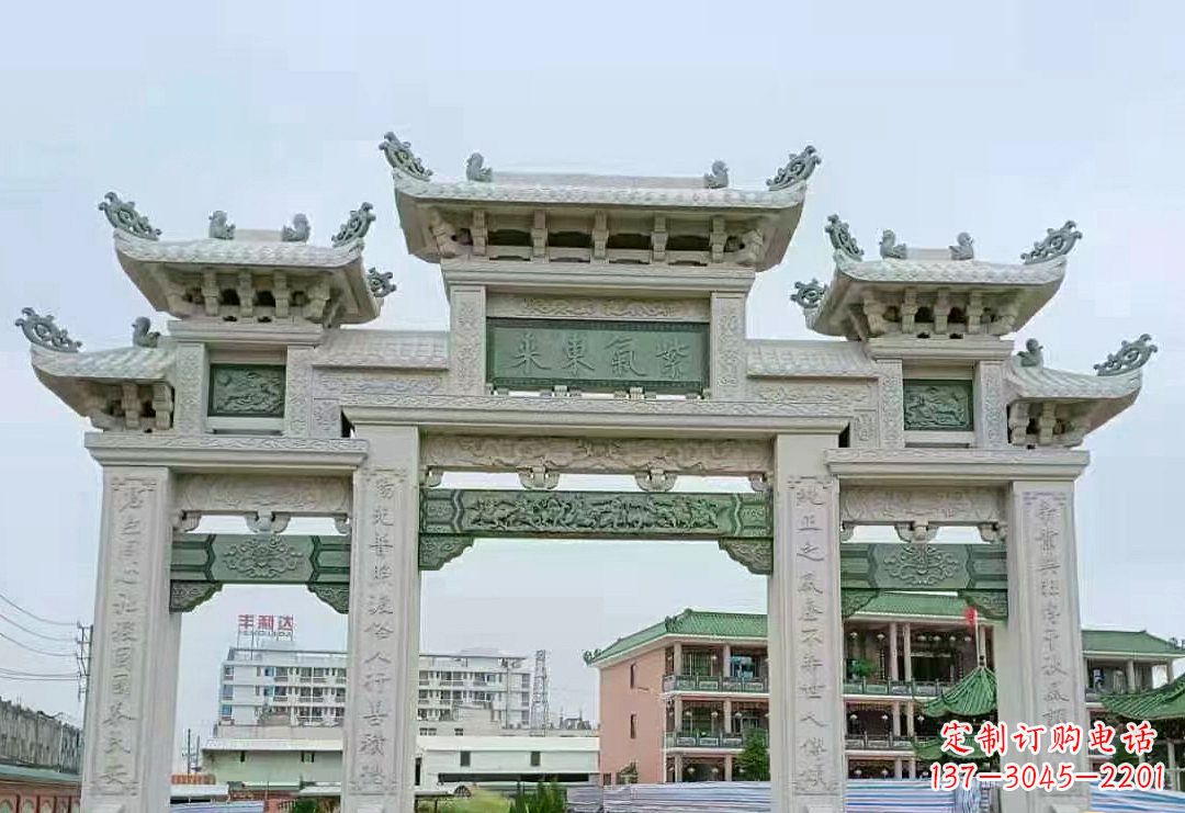 大同精美的牌楼石雕雕塑