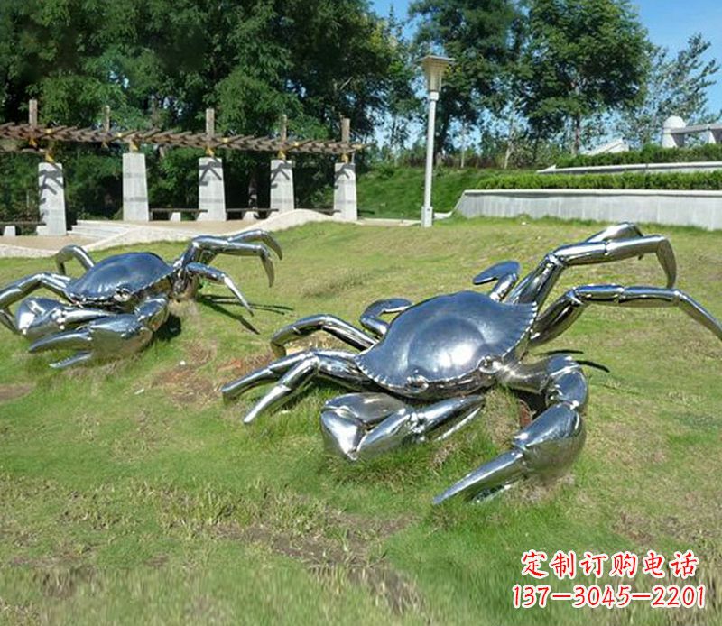 大同精美不锈钢螃蟹雕塑