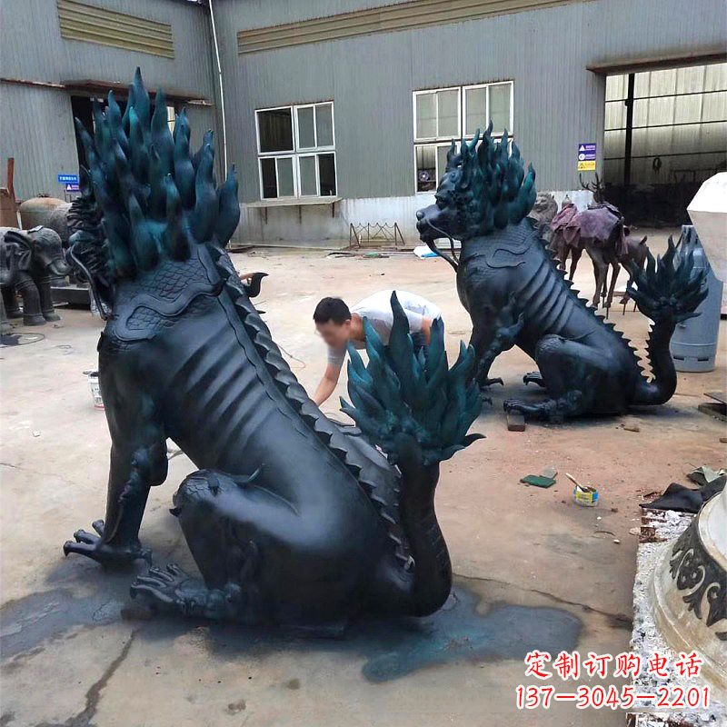 大同高端麒麟雕塑，定制一流雕塑品质