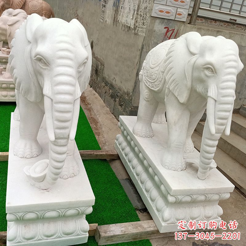 大同中领雕塑推出的天然石头大象雕塑,雕塑形象…