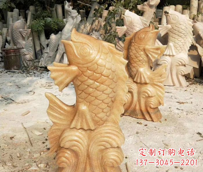 大同中领雕塑精美鲤鱼雕塑