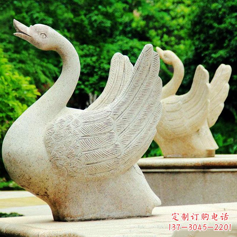 大同高雅优美的砂岩天鹅雕塑