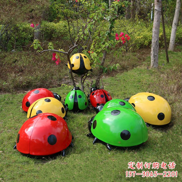 大同儿童可爱的七星瓢虫卡通雕塑
