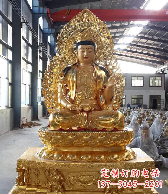 大同手工精雕如来佛塑像