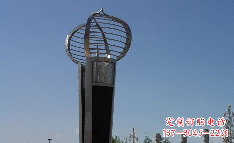 大同中领雕塑:不锈钢火炬形雕塑