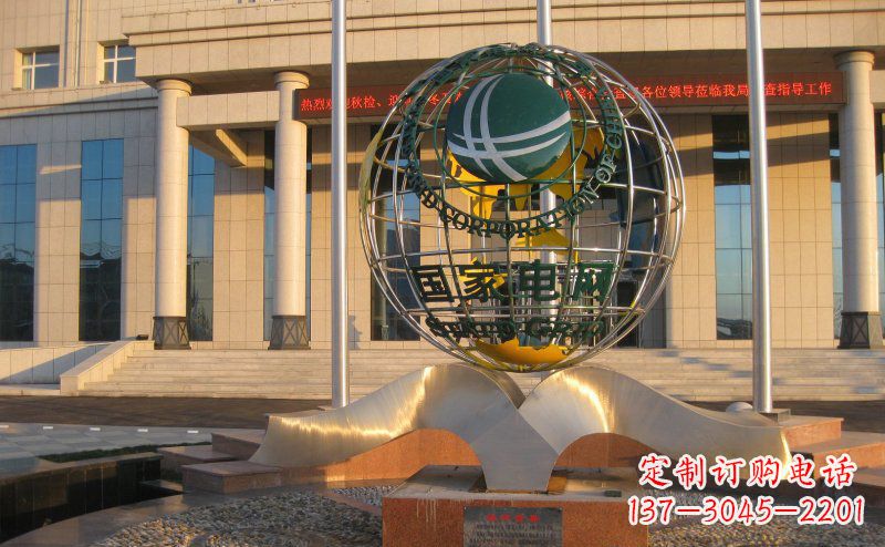 大同精工打造,全球通用的不锈钢地球雕塑