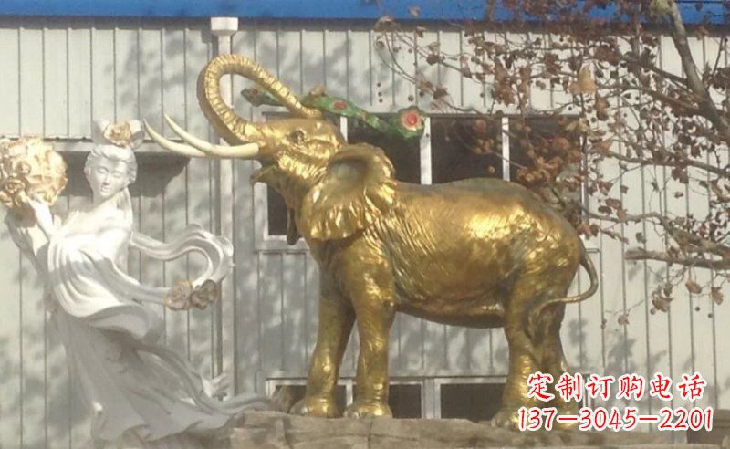 大同企业大象铸铜动物铜雕