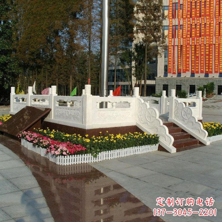 大同企业汉白玉石雕广场升旗台