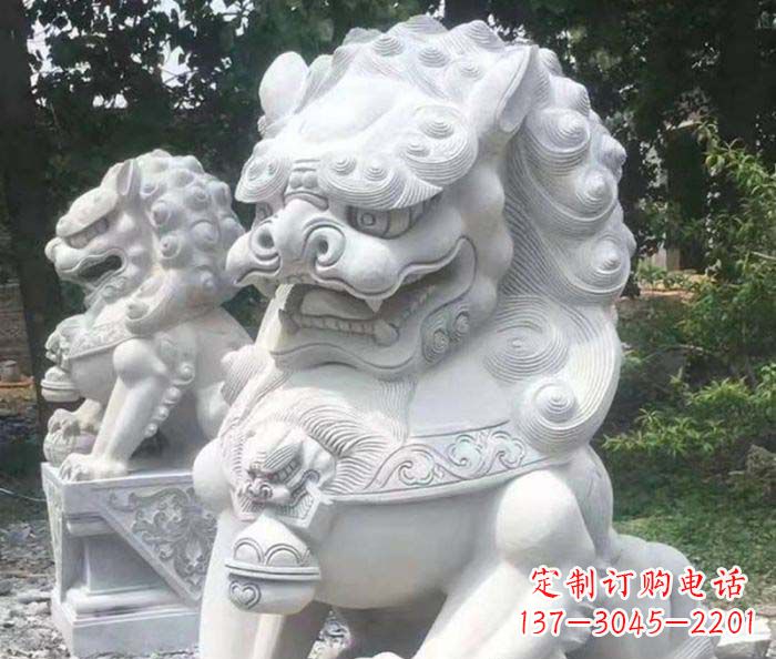 大同中领雕塑:精致石雕狮子捕捉震撼动人的气势