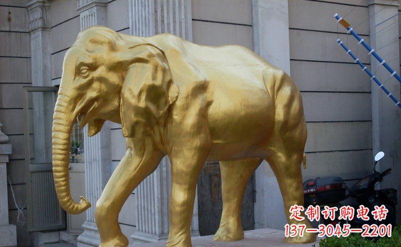 大同中领雕塑：精美的大象铜雕