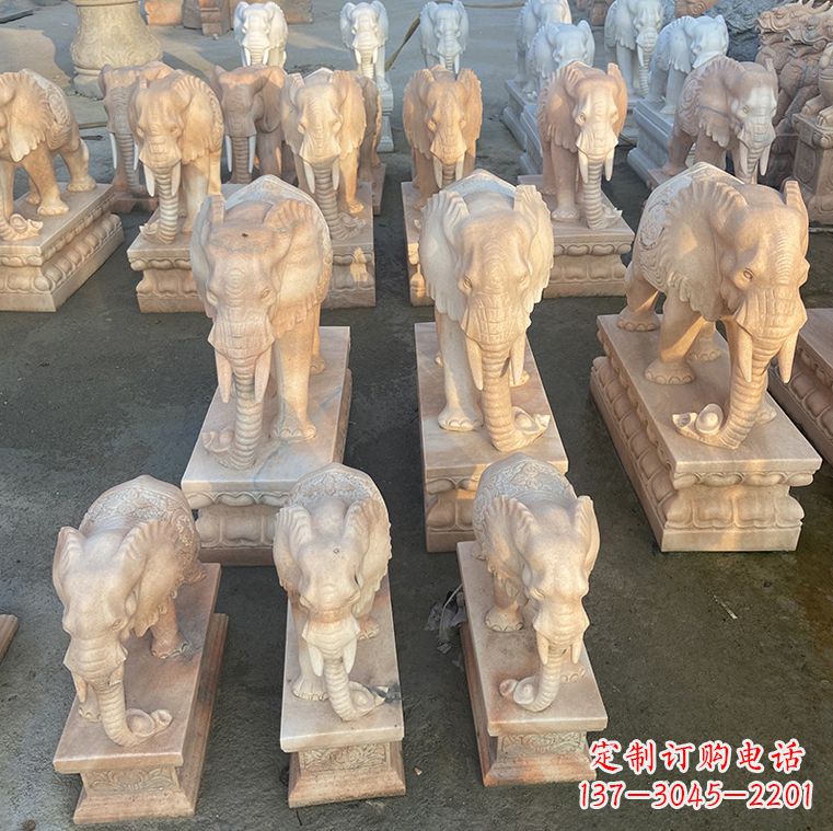 大同翘鼻大象石雕，传承经典浓烈之美