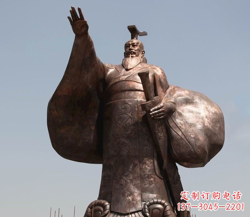 大同秦始皇铜雕精美塑像,让历史回溯至您身边