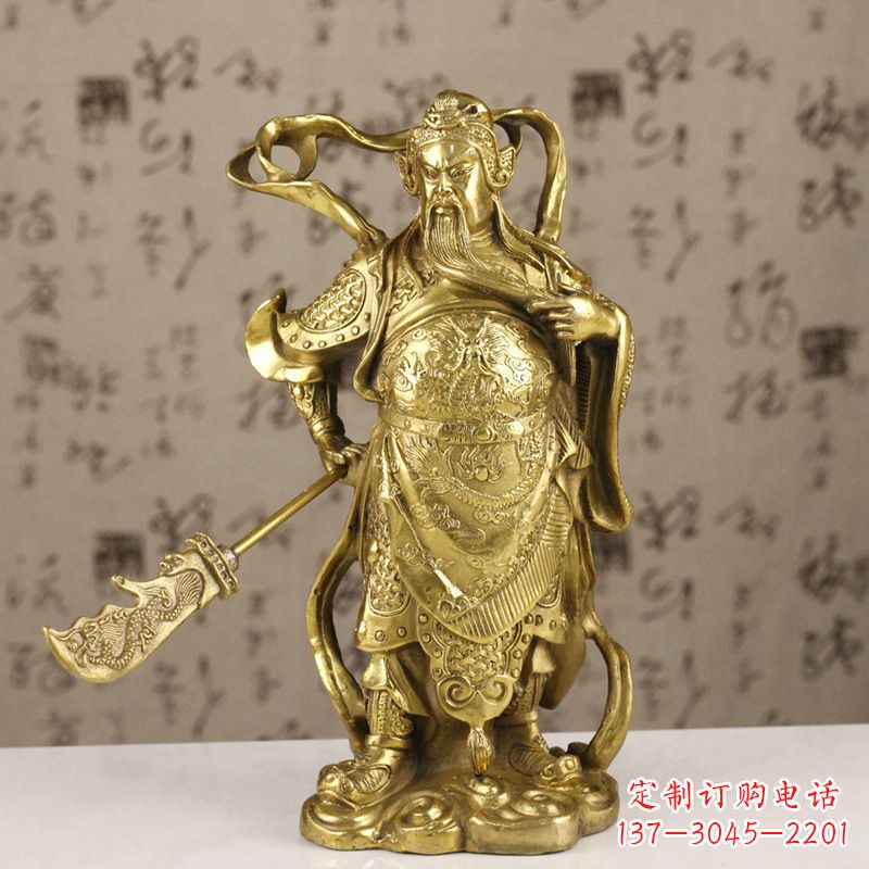 大同中领雕塑|关羽铜像:令人惊叹的纯黄铜武财神