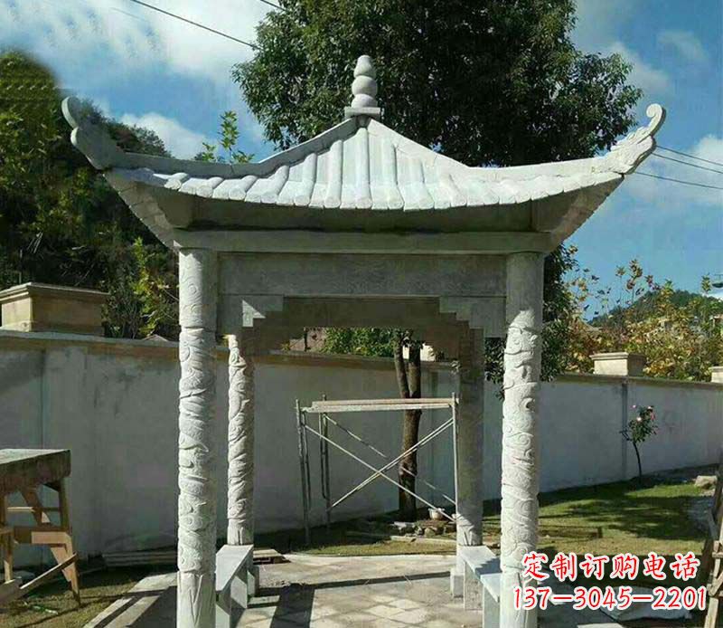 大同青石单层四角凉亭