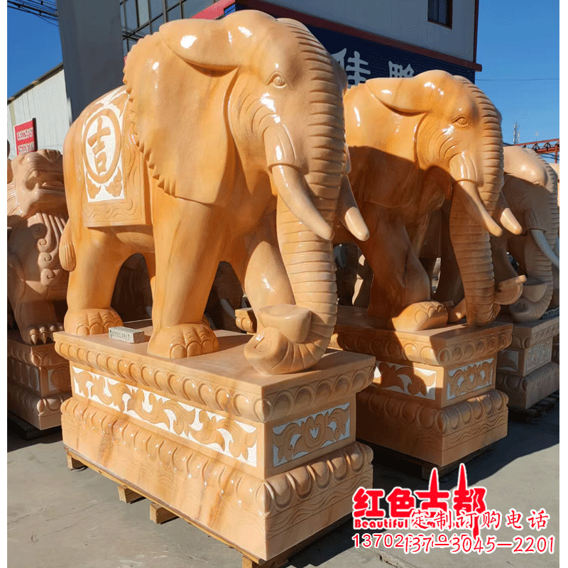 大同青石雕刻大象