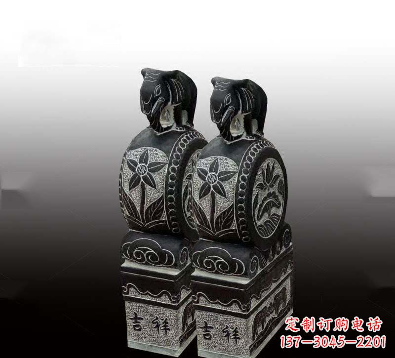 大同高质感青石仿古大象门墩