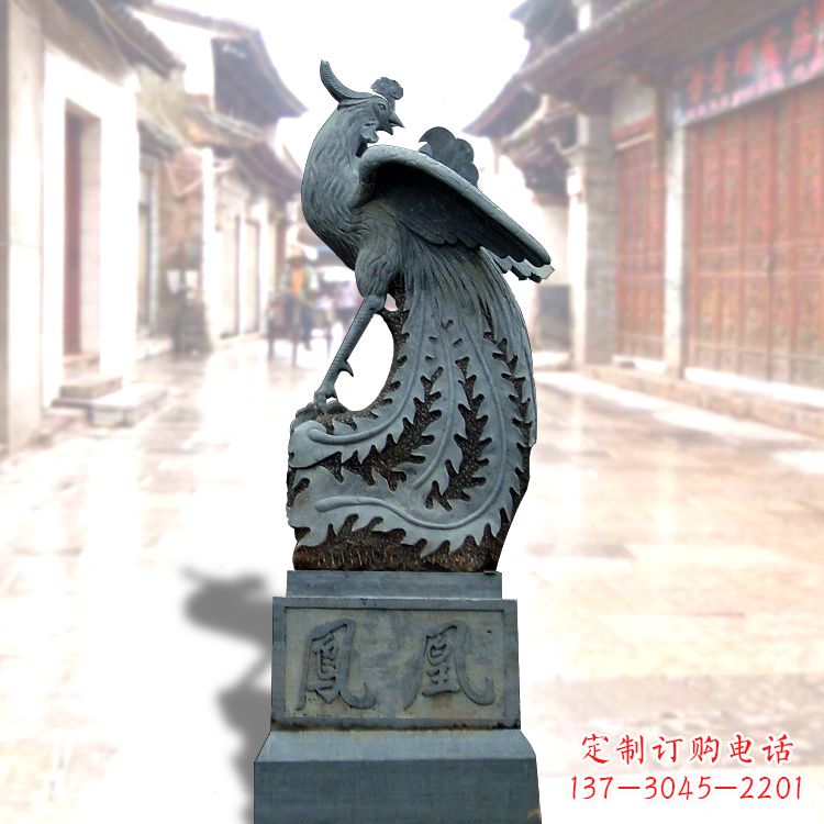 大同匠心之作——青石仿古凤凰雕塑