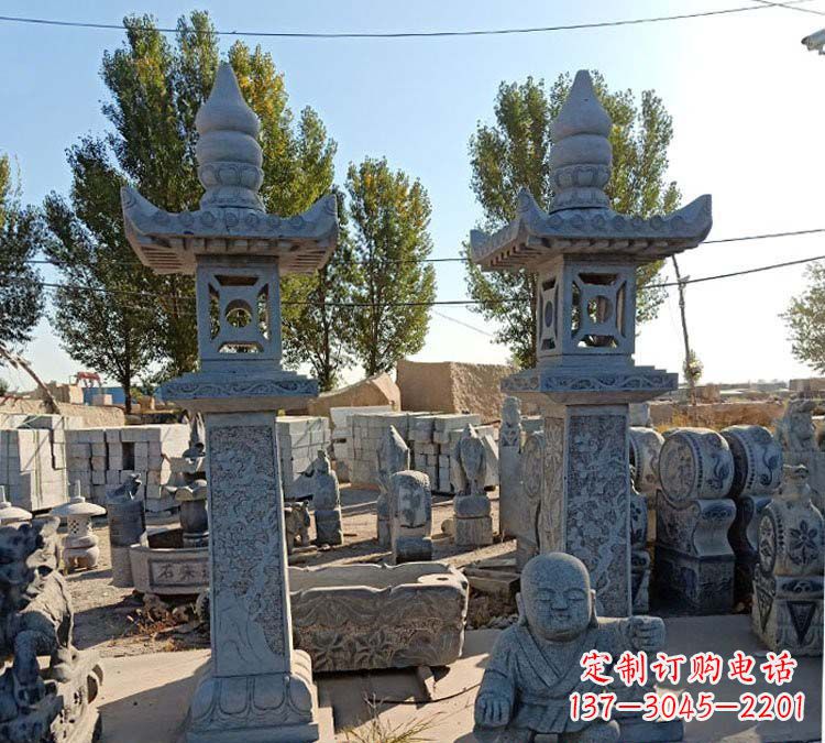 大同青石仿古石灯雕塑,精美实用