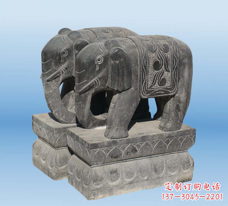 大同青石仿古石雕大象