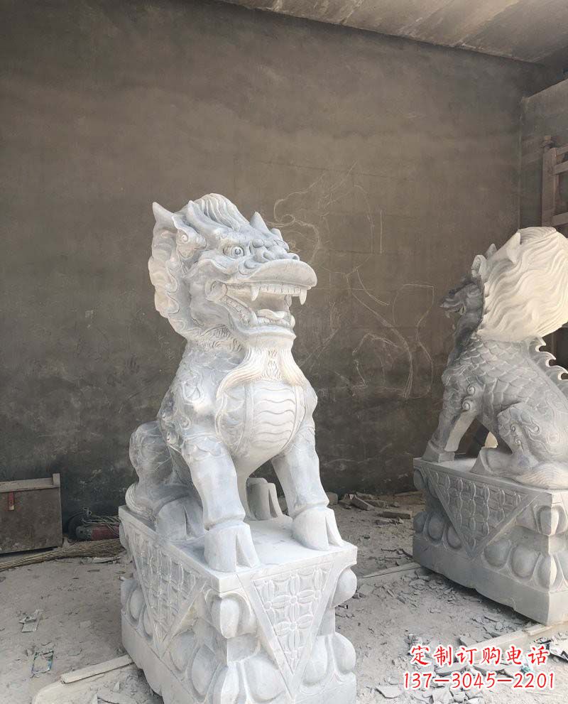大同精致雕刻,青石仿古麒麟雕塑