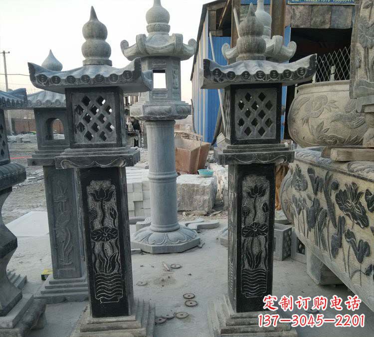 大同青石古代照明石灯雕塑,闪耀你的家园