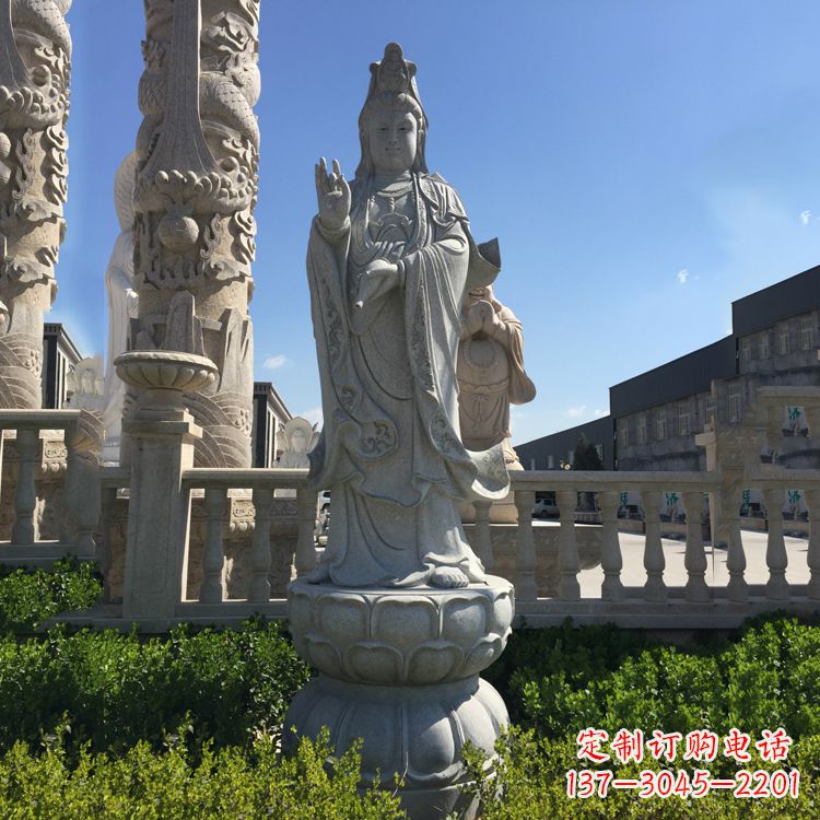 大同精美神圣的观音菩萨石雕塑