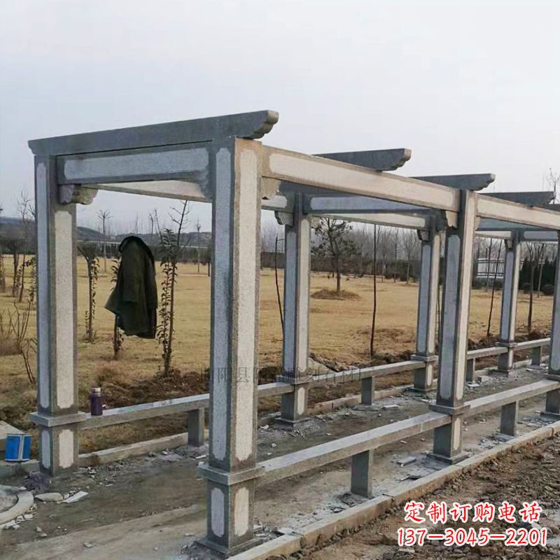 大同青石花架雕塑是由技艺精湛的艺术家设计并制…