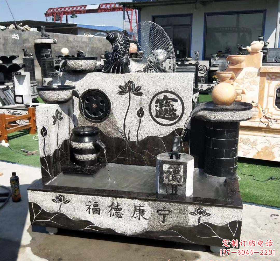 大同青石水池石雕——美丽水中景观
