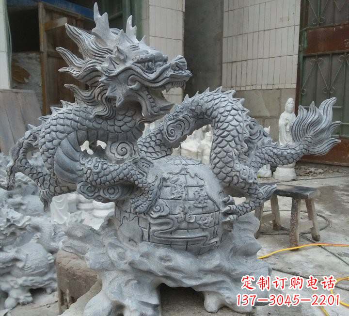 大同传统文化的艺术品——青石龙雕塑