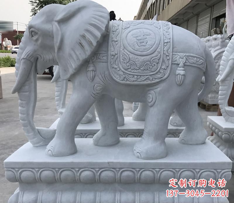 大同青石纳福动物大象雕塑,完美缔造家庭装饰风景