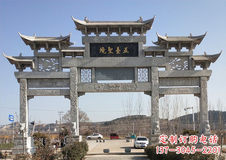 大同青石牌坊雕塑:精美瑰丽古朴简洁