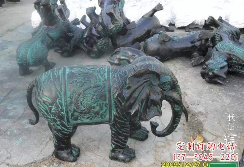 大同精美青铜大象雕塑,极致线条优雅