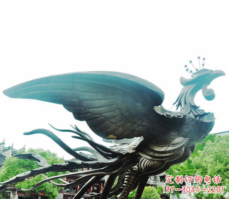 大同青铜凤凰雕塑，传承古典魅力