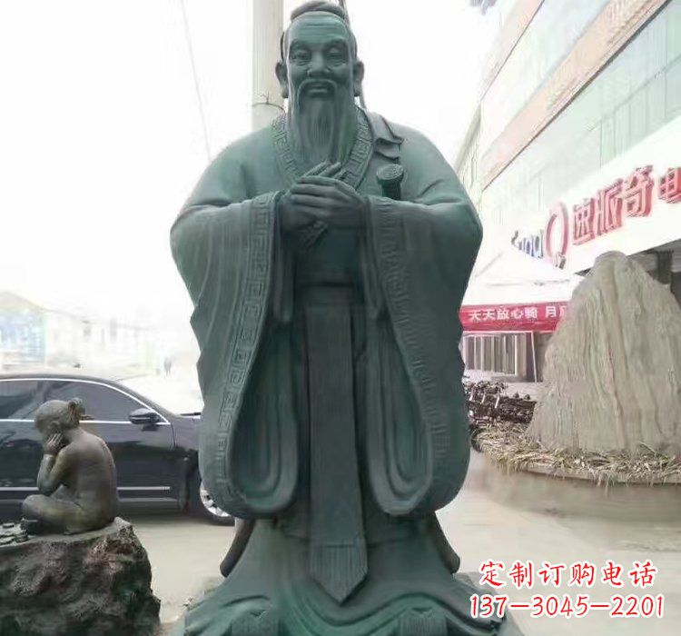 大同精美的青铜孔子雕像
