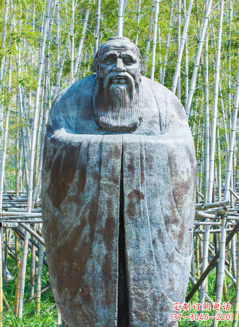 大同青铜孔子人像雕塑,真实还原历史智慧精神
