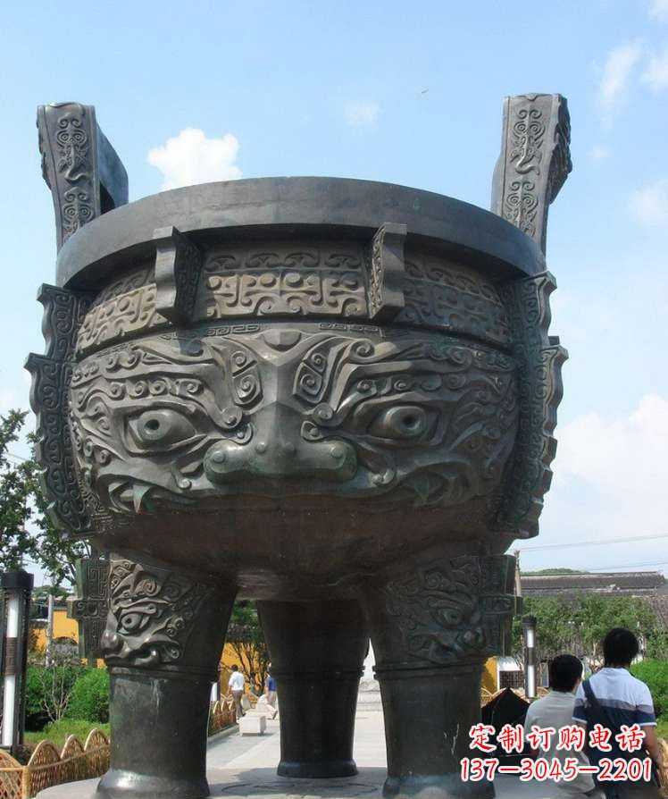 大同正宗青铜香炉三足铜鼎雕塑