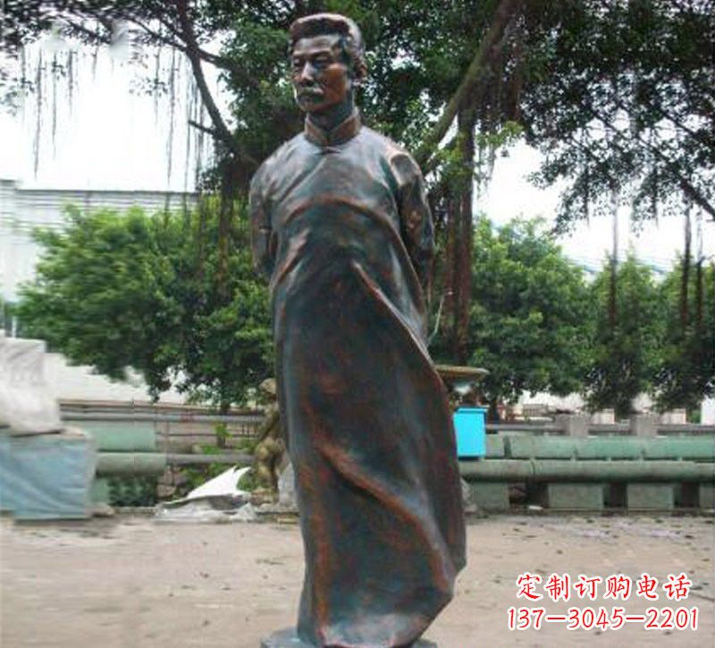 大同青铜雕塑,精致鲁迅雕像