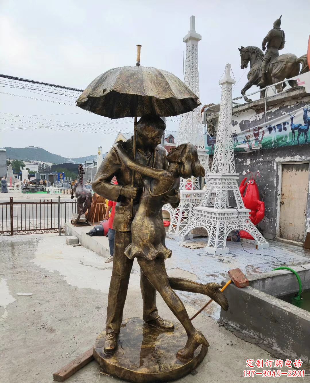 大同真爱永恒,浪漫情侣铜雕塑