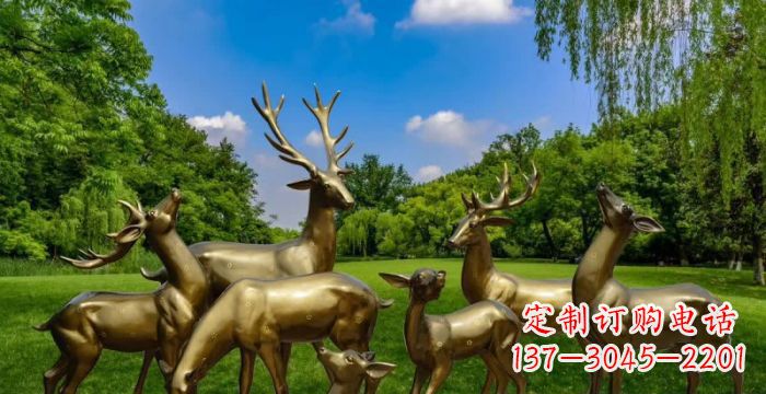 大同群雄逐鹿,高贵精美的鹿雕塑