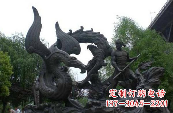 大同赛龙舟铜雕