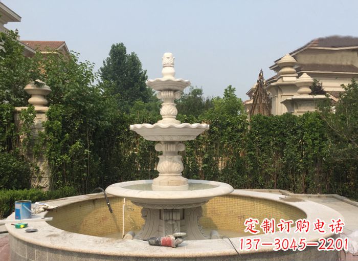 大同三层喷泉公园石雕--唤醒公园原始的气息