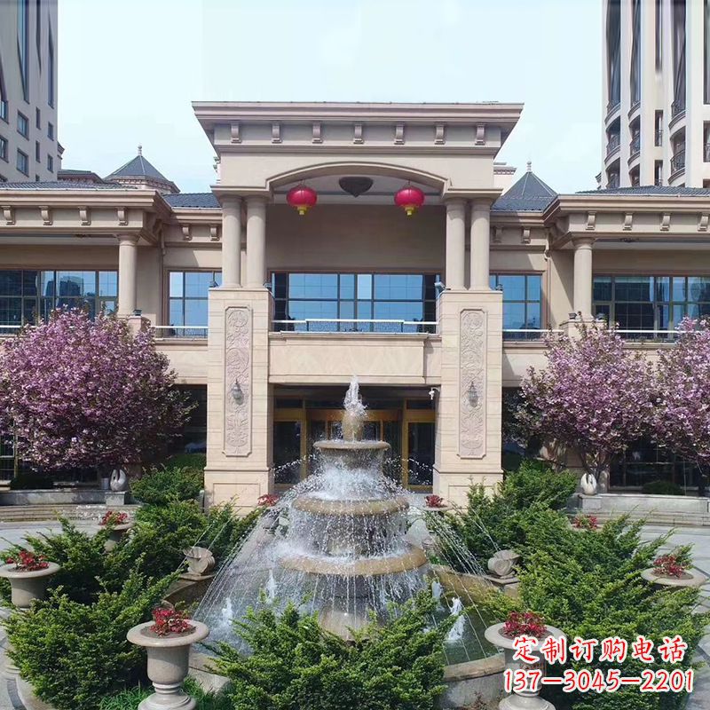 大同高品质三层石喷泉雕塑